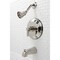 Kingston Brass KB3636NDL Tub and Shower Faucet, Polished Nickel KB3636NDL - alternate 3